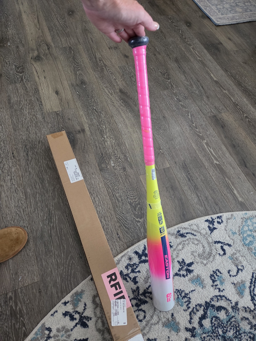 Easton Dub Kids Baseball Bat Pink Yellow White
